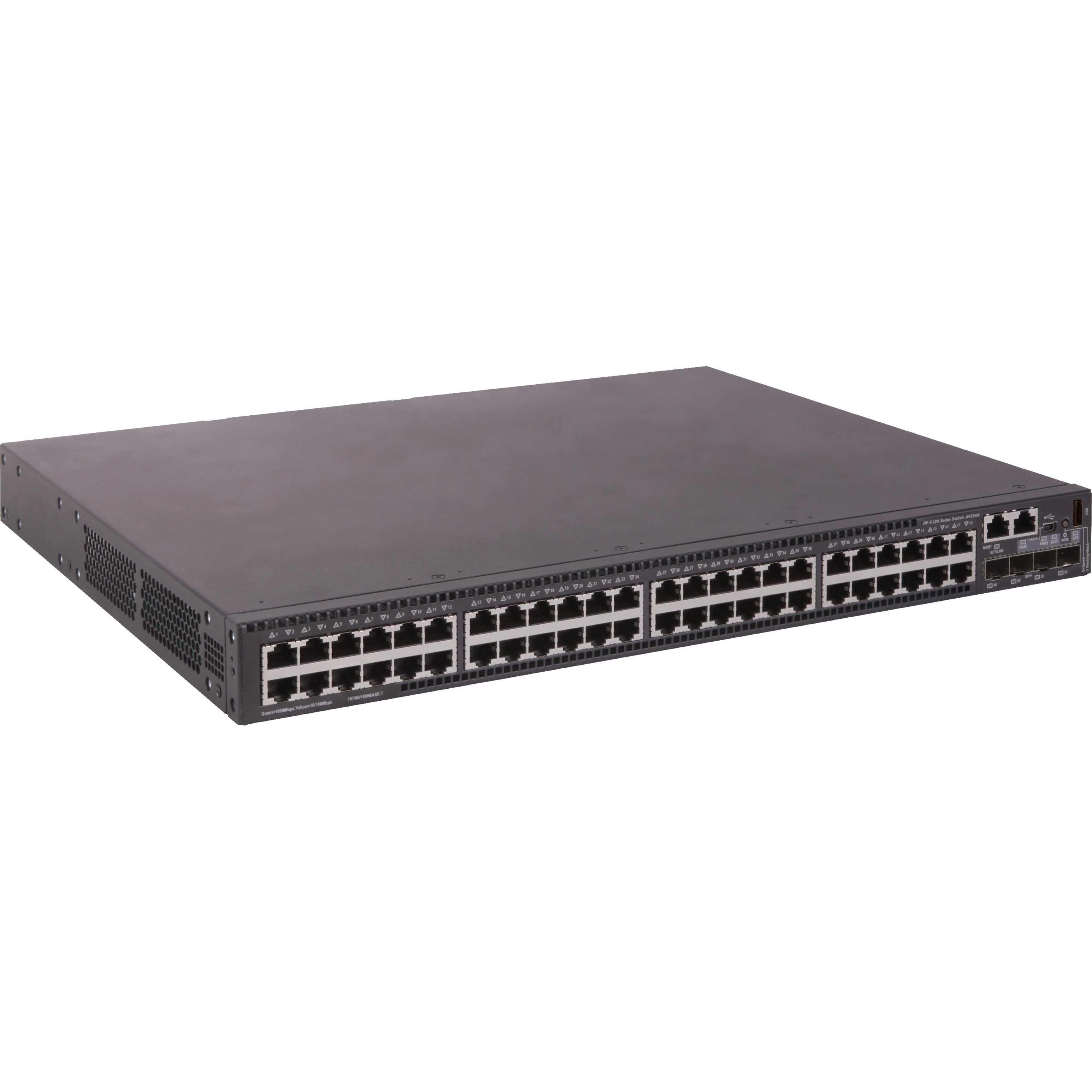 HPE JH324A 5130 48G 4SFP+ 1-slot HI Switch, Gigabit Ethernet Network, 10 Gigabit Ethernet Expansion Slot, Rack-mountable
