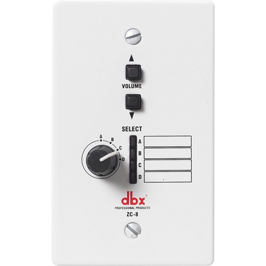 dbx DBXZC8V ZC8 Wall-Mounted Zone Controller, Audio Control Device