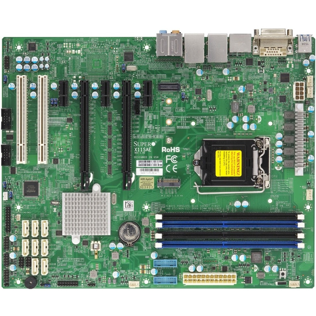 Supermicro MBD-X11SAE-B X11SAE Workstation Motherboard, Intel C236 Chipset, Core i7/i3/i5/Xeon Supported, ATX Form Factor