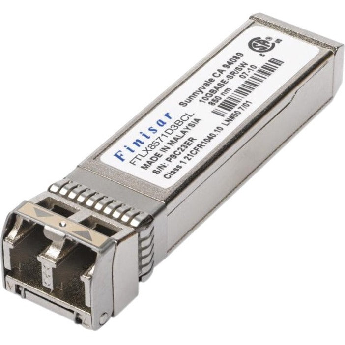 Finisar FTLX8574D3BCL 10GBASE-SR/SW 400m Multimode Datacom SFP+ Optical Transceiver, 10G Ethernet