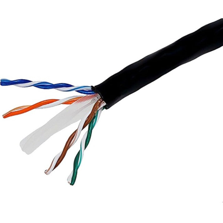 Monoprice 8102 Bulk Cat6 23AWG Solid UTP Riser-Rated (CMR) Ethernet Network Cable, 1000ft Black