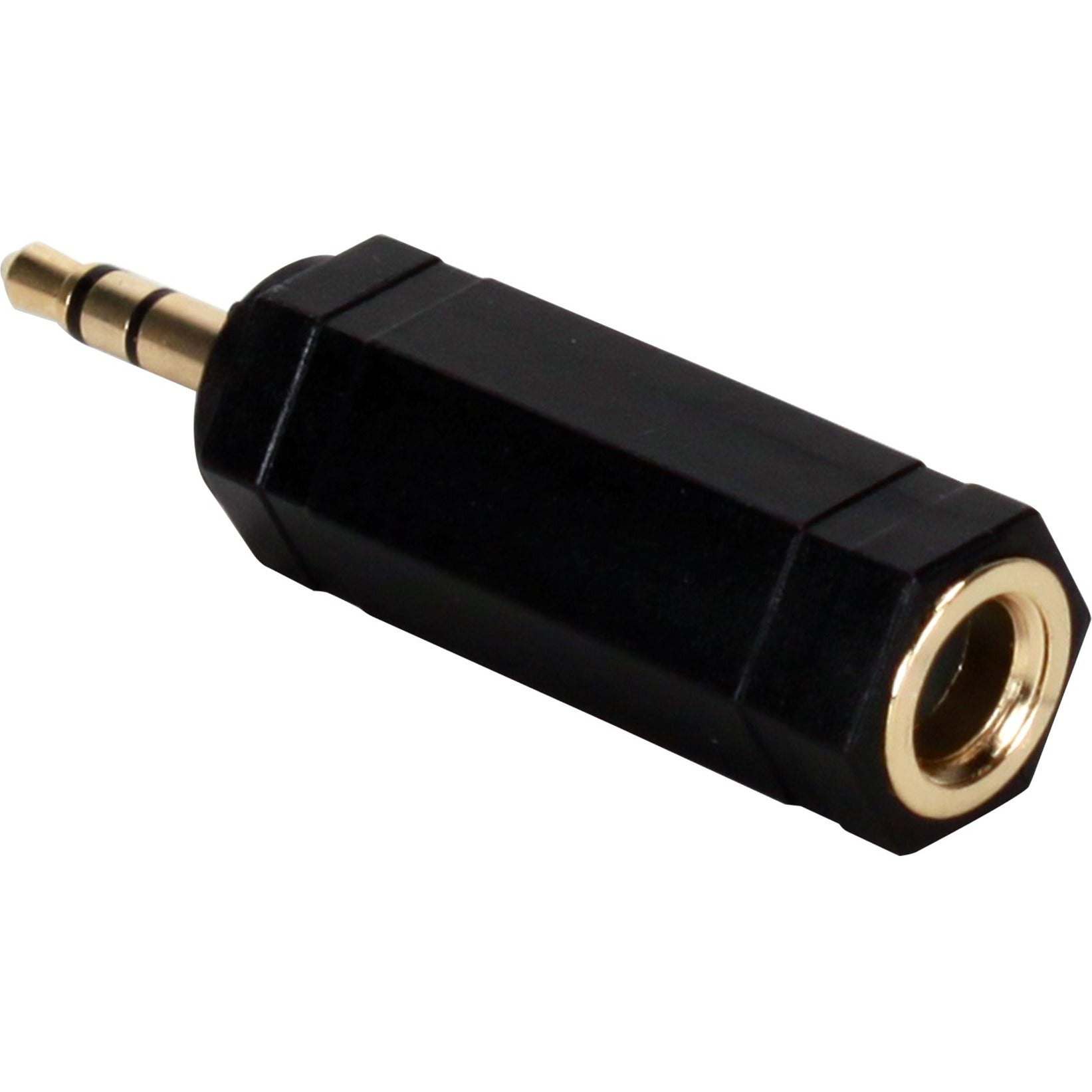 QVS CC399PS-MF 3.5mm Male to 1/4 Female Audio Stereo Adaptor, Mini-phone to 6.35mm Converter
