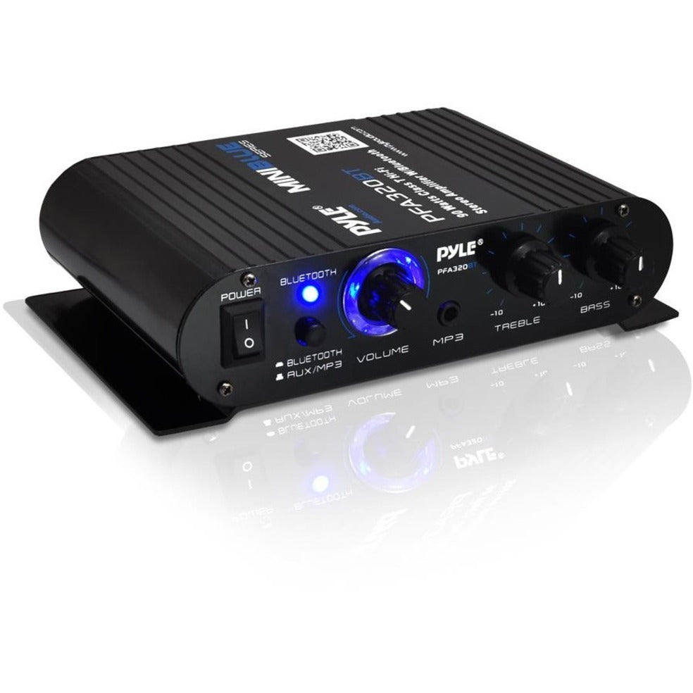 PyleHome PFA330BT Mini Blue Amplifier - 90W RMS, 2 Channel, Bluetooth