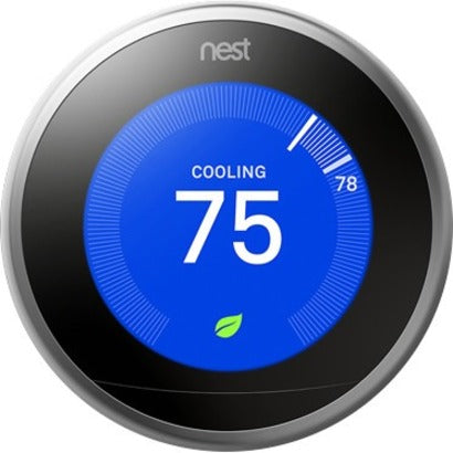 Google Nest T3008US Learning Thermostat, 3rd Generation, Stainless Steel
