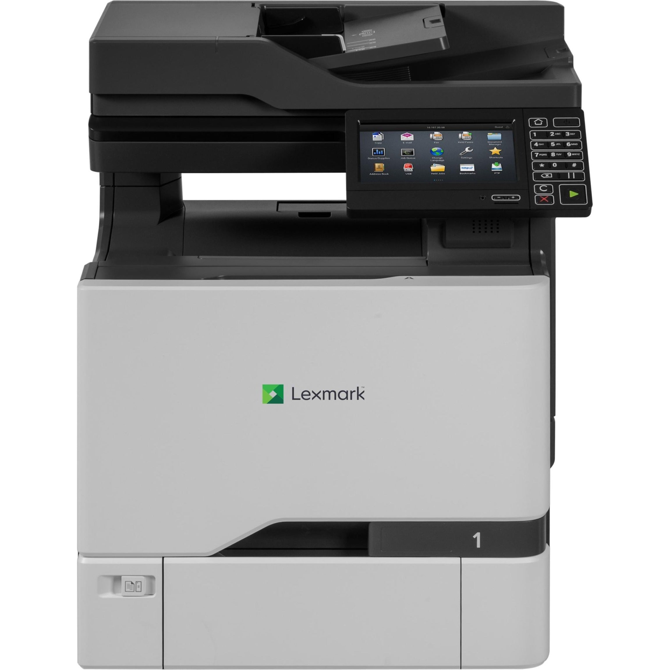 Lexmark 40C9501 CX725dhe Farblaser-Multifunktionsdrucker mit Festplatte automatischem beidseitigem Druck Druckgeschwindigkeit von 50 ppm eine Auflösung von 1200 x 1200 dpi