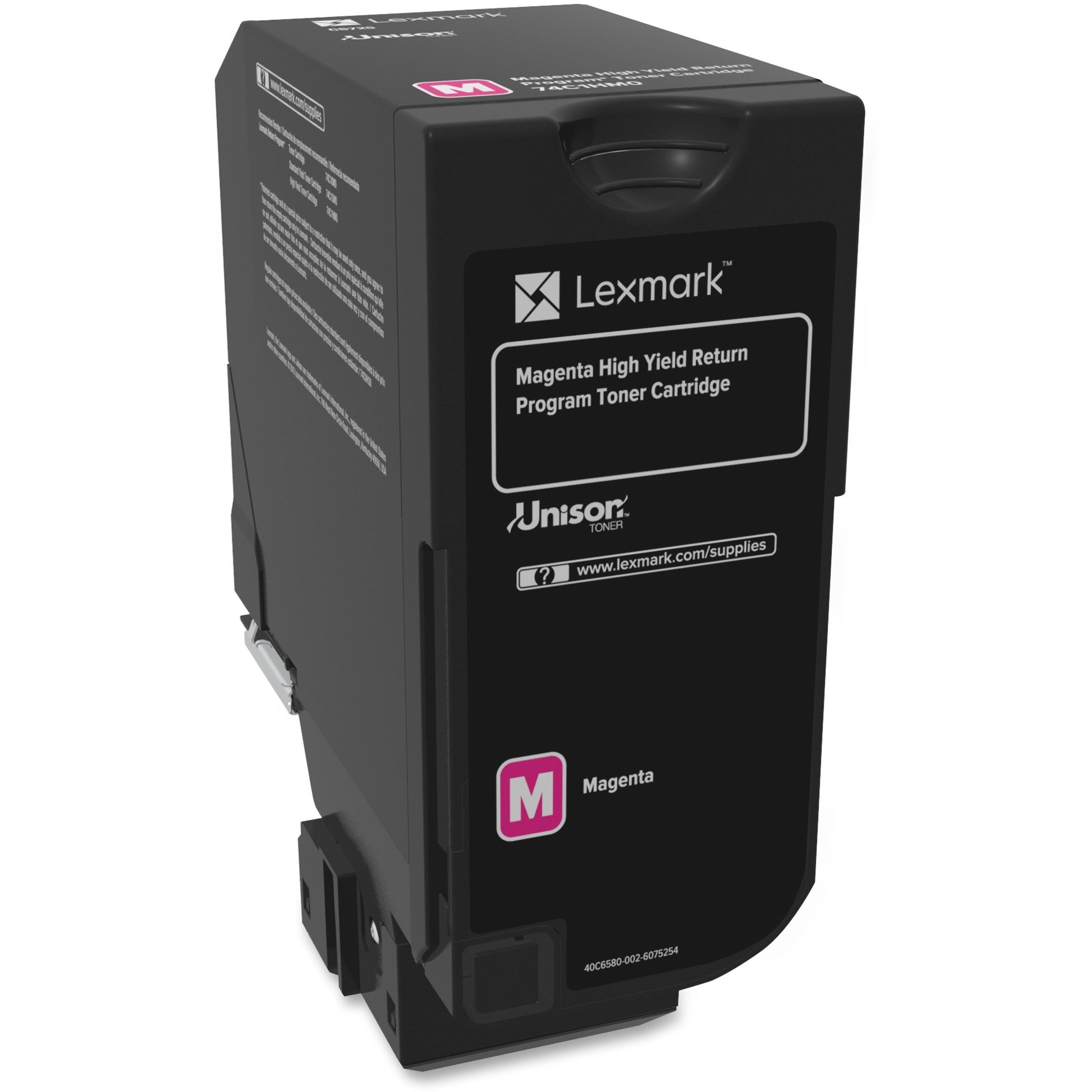 Lexmark 74C1HM0 Unison CS725 Return Program High Yield Toner Cartridge, Magenta, 12,000 Pages
