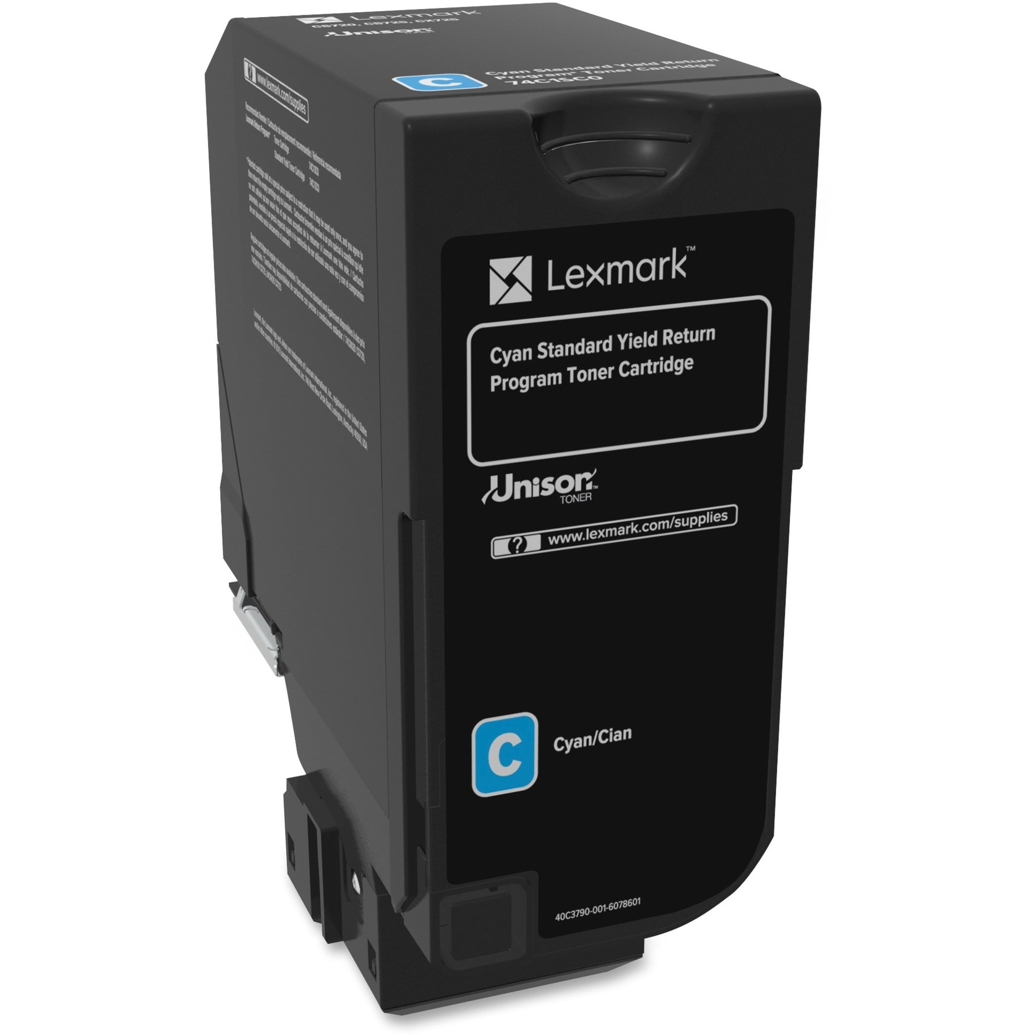Lexmark 74C1SC0 CS72 Return Program Standard Yield Toner Cartridge, Cyan, 7000 Pages