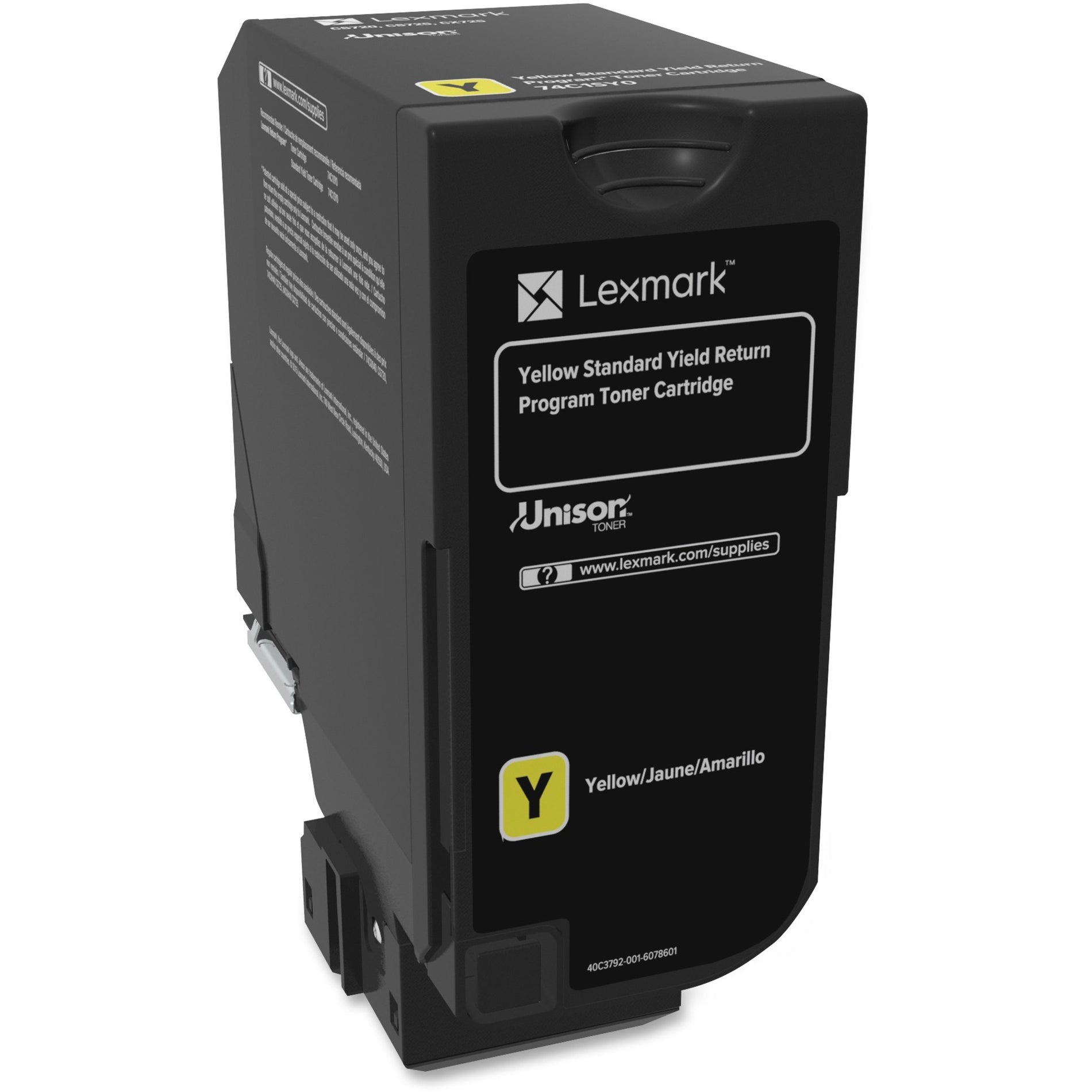 Lexmark 74C1SY0 CS72 Return Program Standard Yield Toner Cartridge, Yellow, 7000 Pages