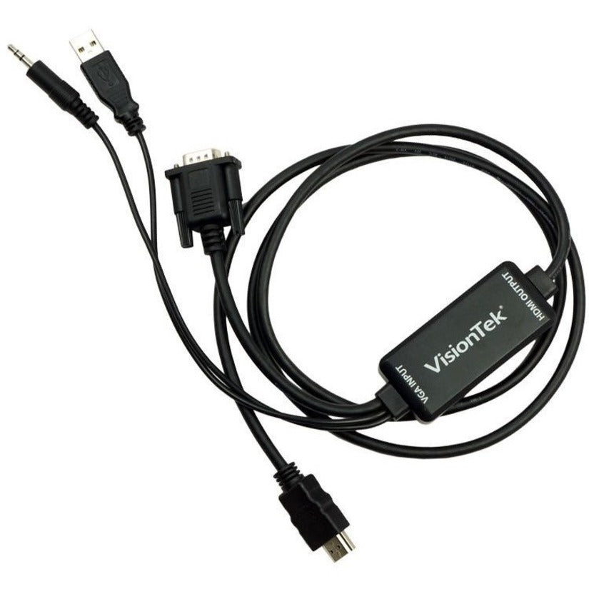VisionTek 900824 VGA to HDMI 1.5M Active Cable (M/M), Video Cable for Enhanced Connectivity