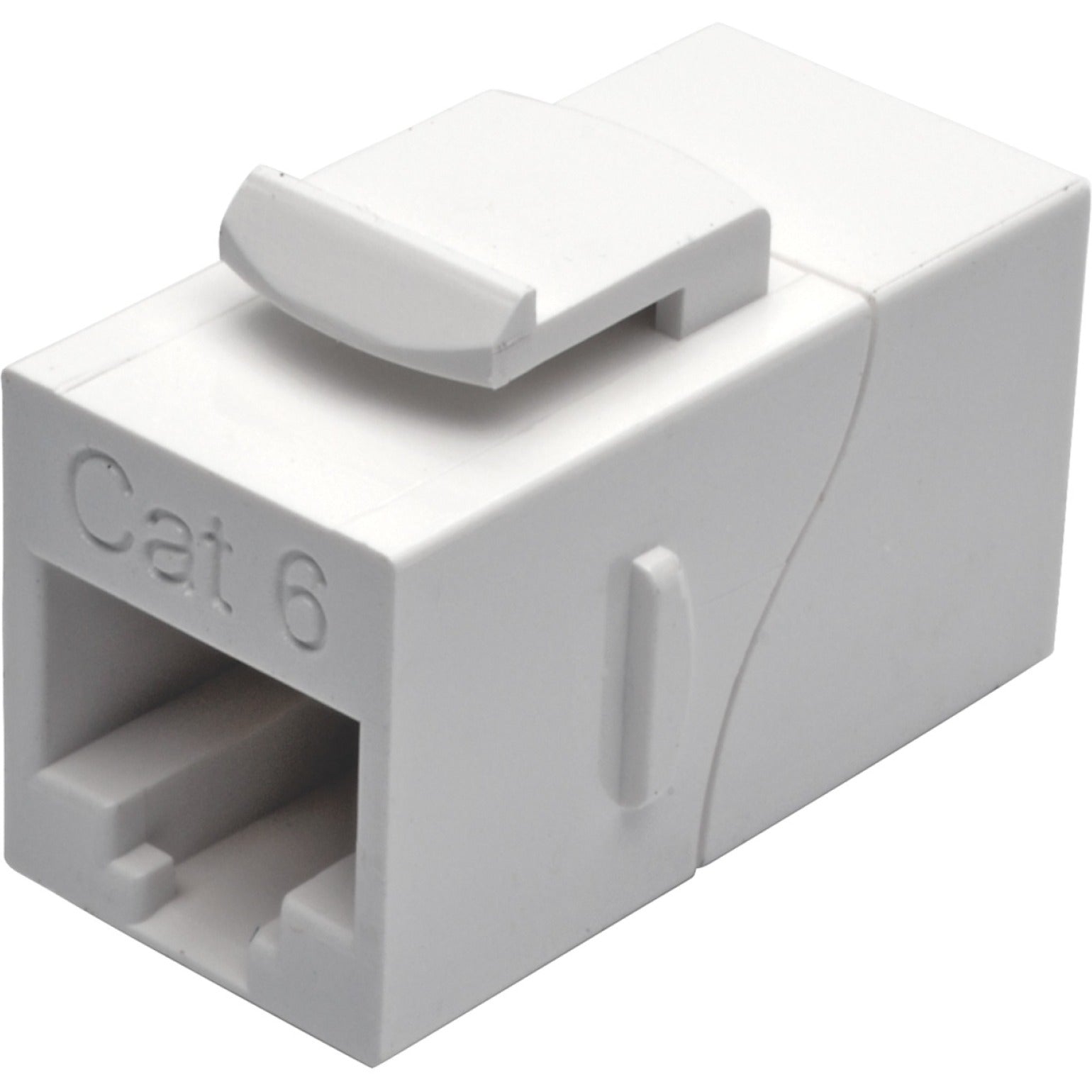 Tripp Lite N235-001-WH Cat6 Straight-Through Modular In-Line Snap-In Coupler (RJ45 F/F), White, Corrosion Resistance