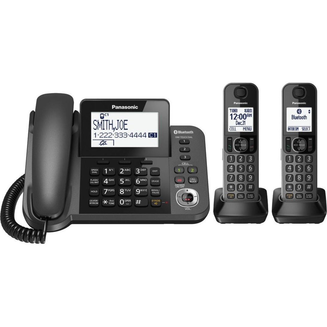 Panasonic KX-TGF382M Link2Cell Bluetooth Corded/1-Cordless Handset w/Answering Machine
