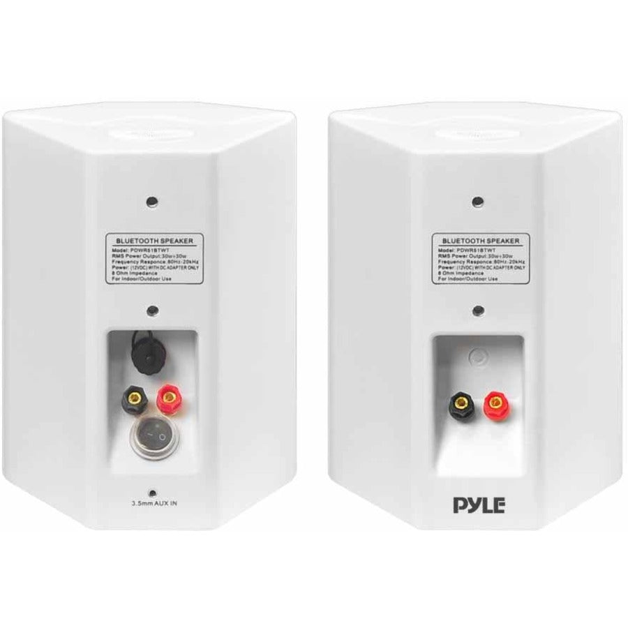 Pyle PDWR61BTWT Speaker System - Bluetooth, 60W RMS, Surround Sound, White