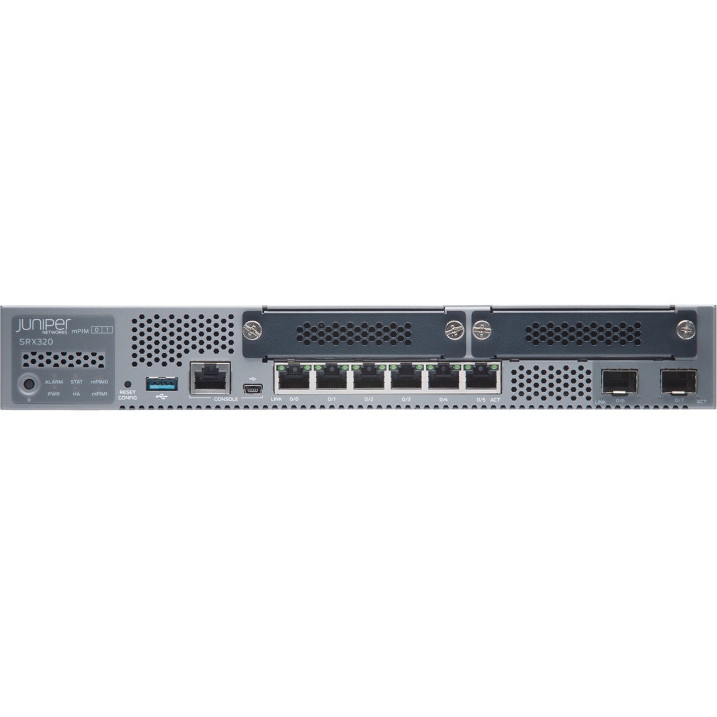 Juniper SRX320 Router, Gigabit Ethernet, 6 Ports, 1000Base-T, 1000Base-X