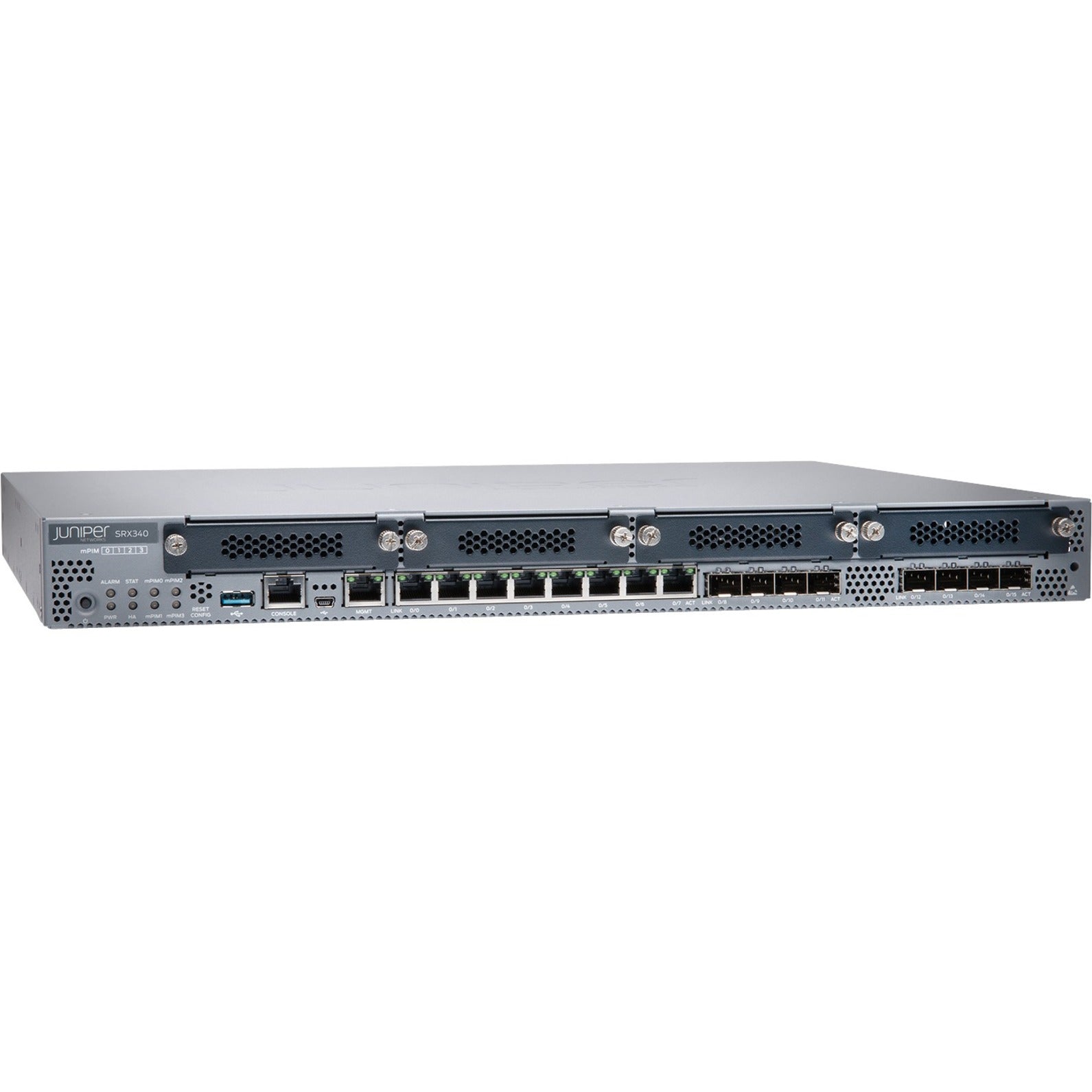 Juniper SRX340 Router, Gigabit Ethernet, 8 Ports, 1U Rack-mountable ...