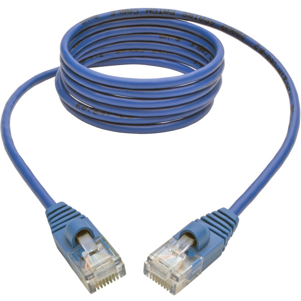 Tripp Lite N001-S05-BL Cat5e 350 MHz Snagless Molded Slim UTP Patch Cable (RJ45 M/M), Blue, 5ft, High-Speed Network Cable