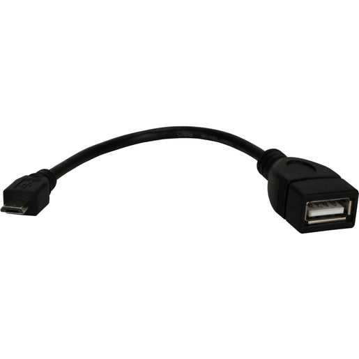 QVS 6 Inches Micro-USB Male to USB-A Female OTG Adaptor for Smartphone or Tablet (CC2218X-MF) Main image