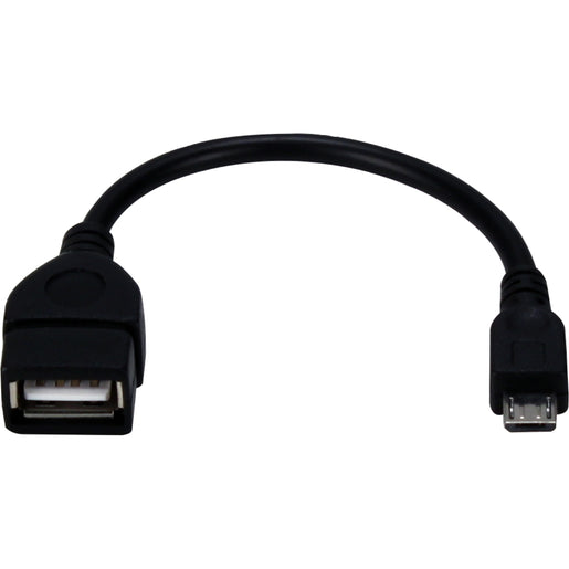 QVS 6 Inches Micro-USB Male to USB-A Female OTG Adaptor for Smartphone or Tablet (CC2218X-MF) Alternate-Image1 image