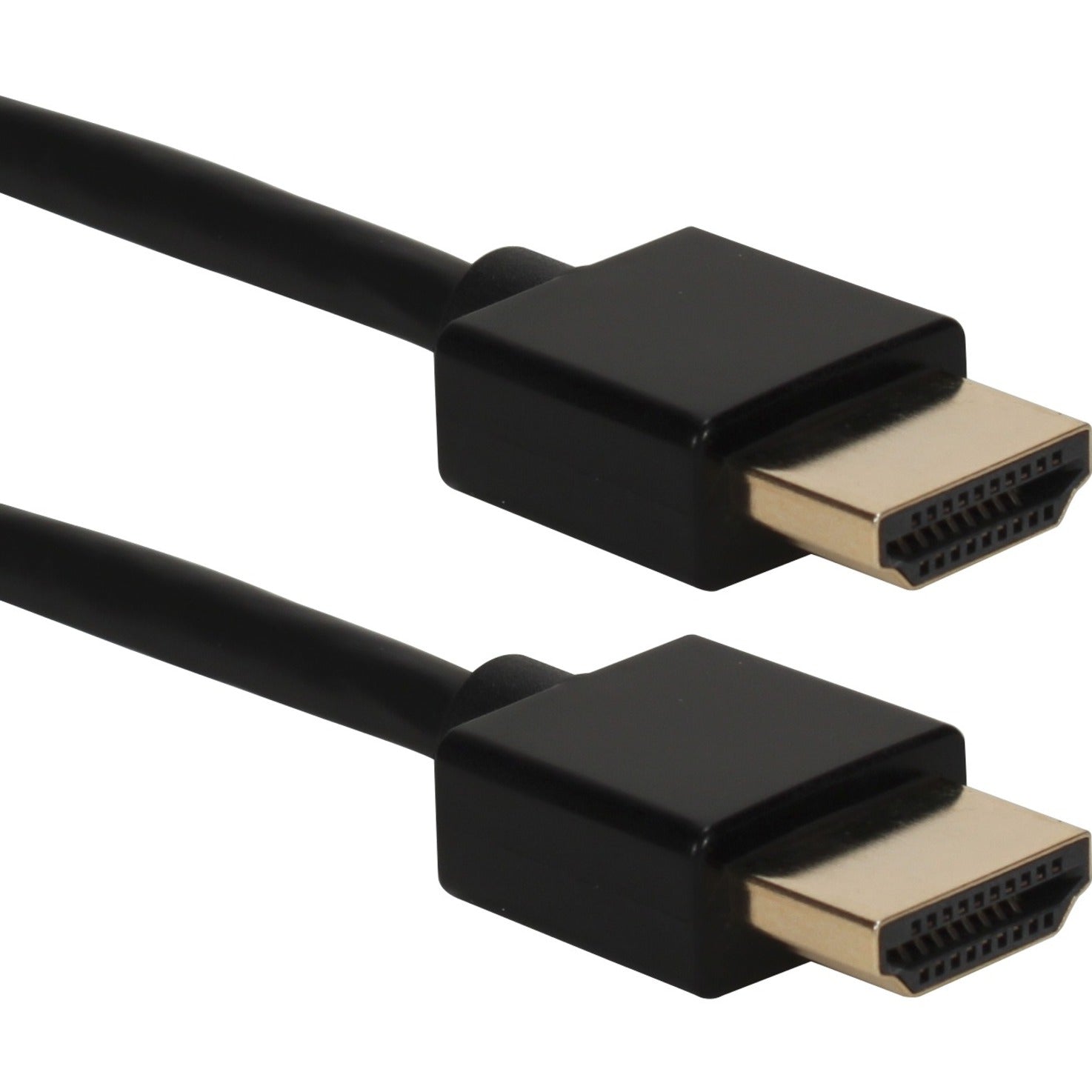 QVS HDT-3F 3ft High Speed HDMI UltraHD 4K with Ethernet Thin Flexible Cable, Corrosion Resistant, Gold Plated