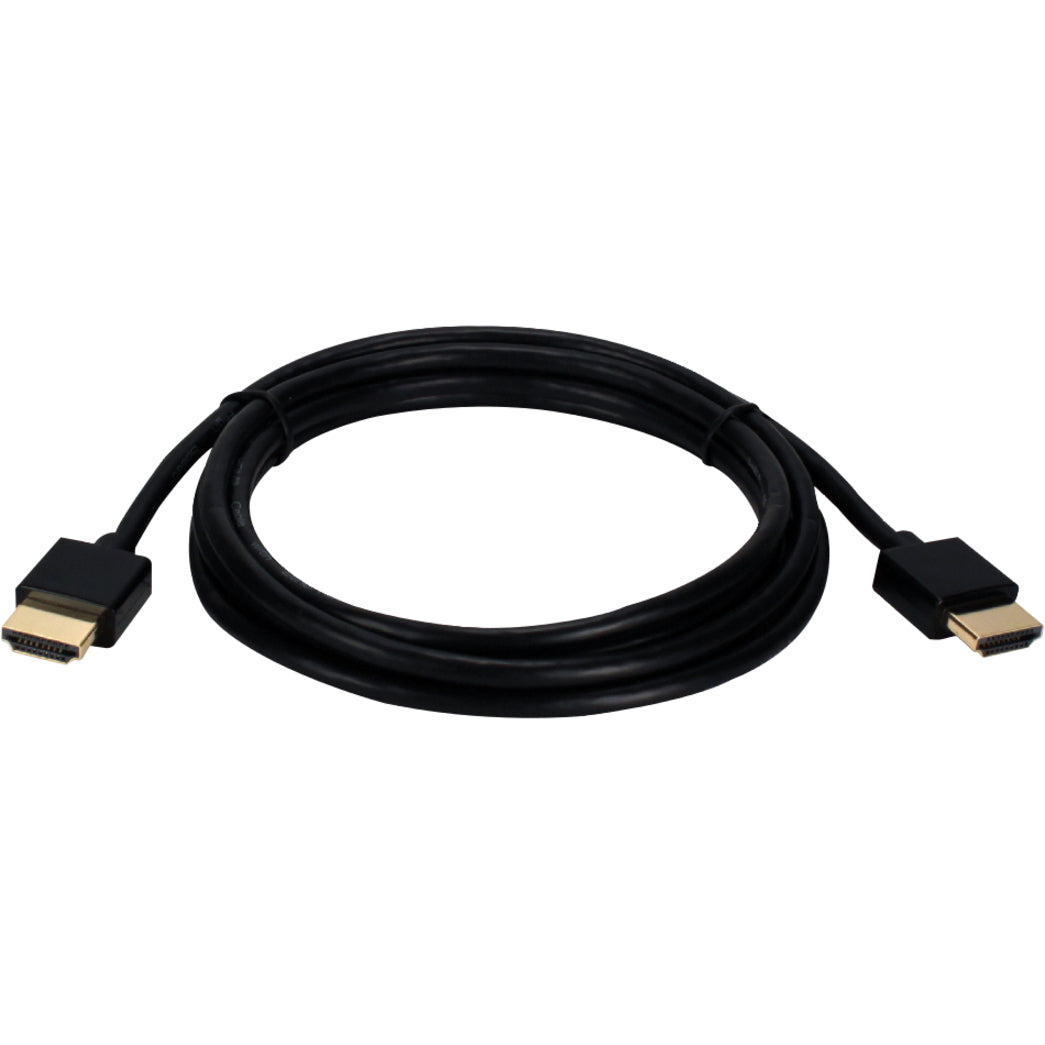 QVS HDT-10F 10ft High Speed HDMI UltraHD 4K with Ethernet Thin Flexible Cable, Corrosion Resistant, Gold Plated
