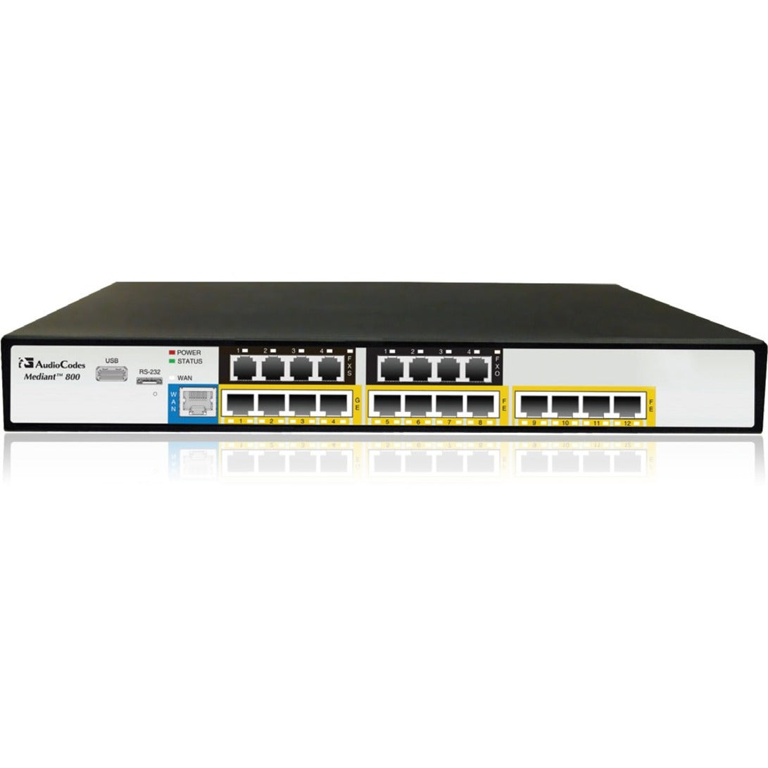 AudioCodes M800B-V-4S4O-4L Mediant 800B VoIP Gateway, 4 FXS and 4 FXO Voice