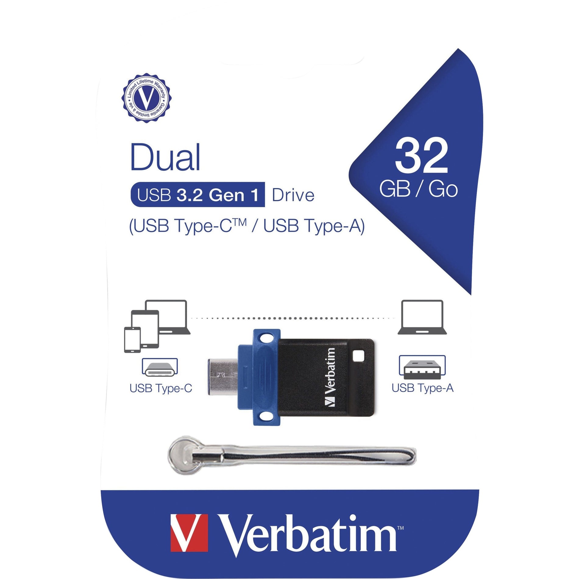 Verbatim Store 'n' Go Dual 3.0 USB Flash Drive (99154) Alternate-Image2 image