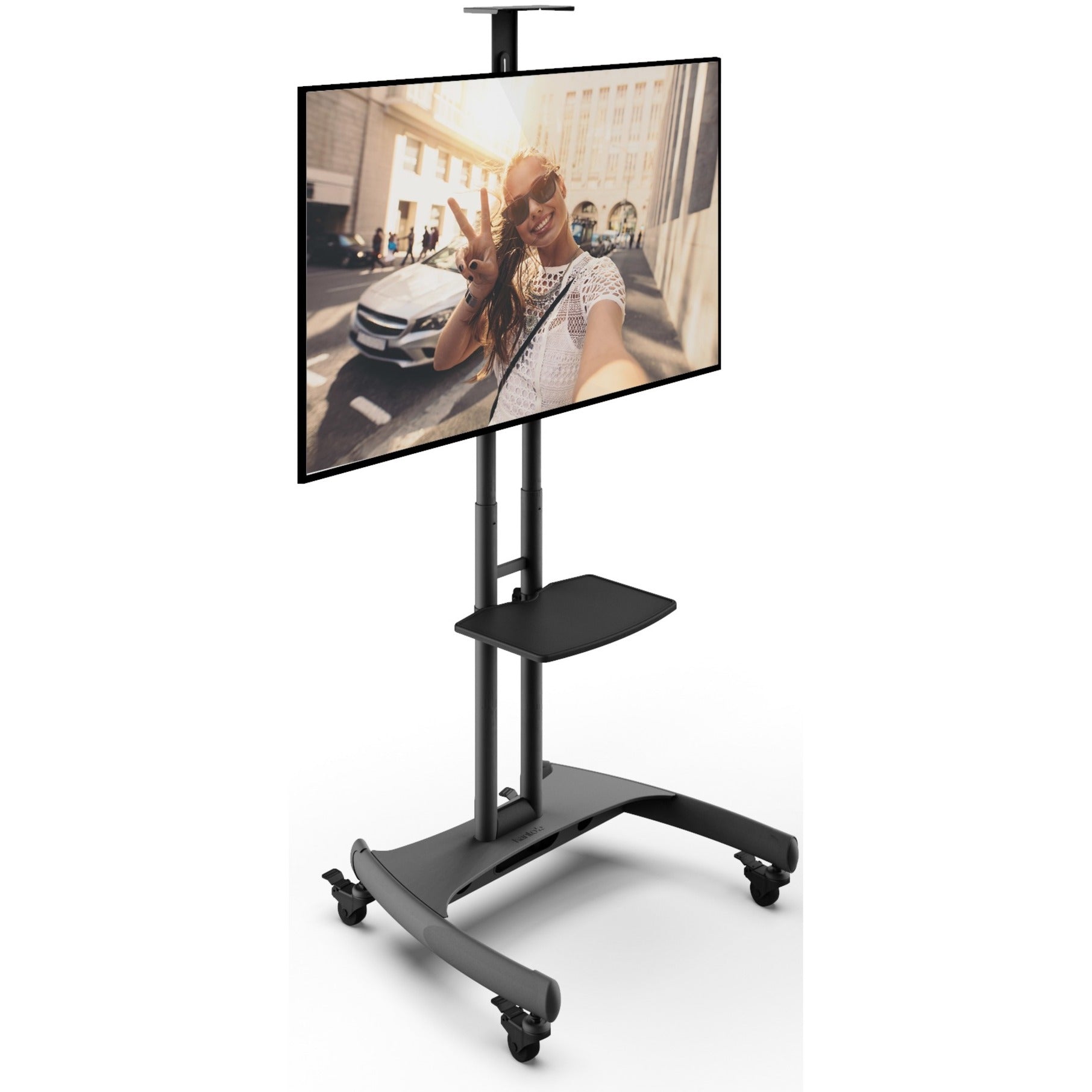 Kanto MTM65PL Mobile TV Mount with Adjustable Shelf for 37-65" TVs, Durable and Portable