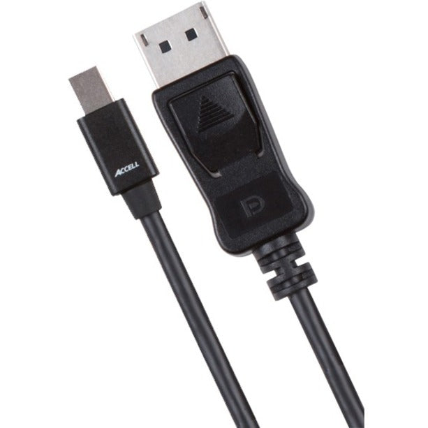 Accell B143B-007B UltraAV Mini DisplayPort to DisplayPort 1.2 Cable, 6.56 ft, 21.6 Gbit/s, 3840 x 2160, Gold Plated
