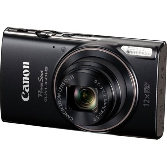 Canon 1075C001 PowerShot ELPH 360 HS Compact Camera, 20.2 Megapixel, 12x Optical Zoom, 1920 x 1080 HD Video