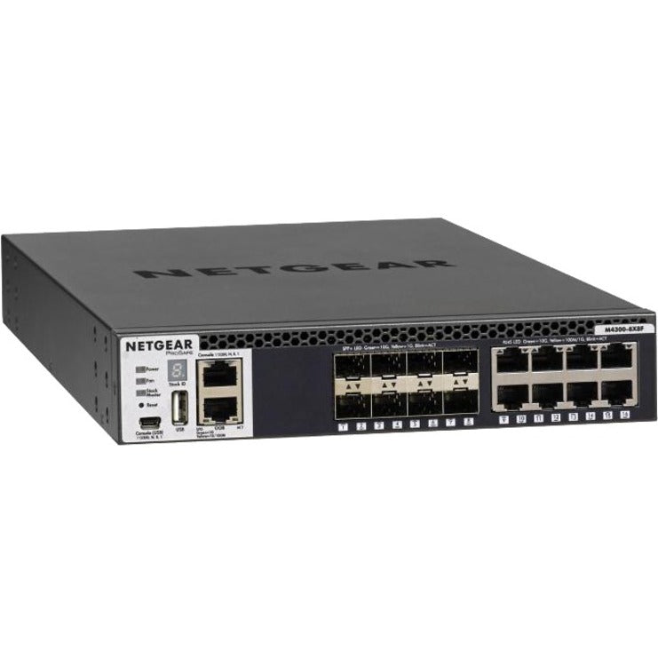 Netgear XSM4316S-100NES M4300-8X8F Stackable Managed Switch with 16x10G Including 8x10GBASE-T and 8xSFP+ Layer 3, 10GBase-T, 10GBase-X, Gigabit Ethernet, 10 Gigabit Ethernet