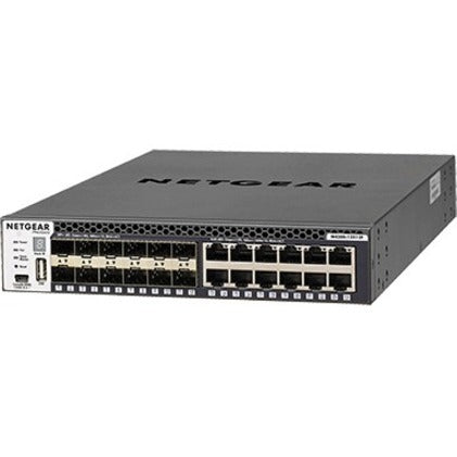 Netgear XSM4324S-100NES M4300-12X12F ProSafe Stackable Managed Switch with 24x10G including 12x10GBASE-T and 12xSFP+ Layer 3, 10GBase-T, 10GBase-X, 1U Rack-mountable
