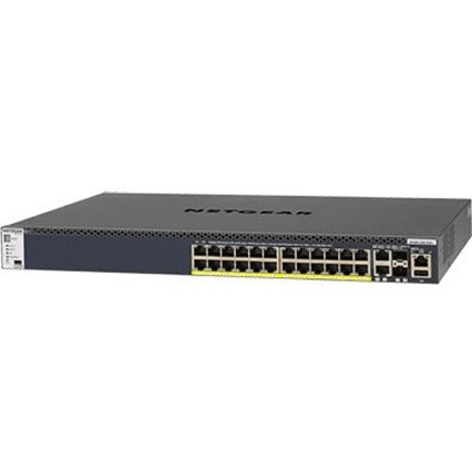 Netgear GSM4328PA-100NES M4300-28G-PoE+ ProSafe Switch 24x1G PoE+ Stackable Managed Switch with 2x10GBASE-T and 2xSFP+ (1000W PSU)