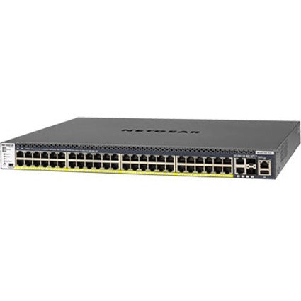 Netgear GSM4352PB-100NES M4300-52G-PoE+ ProSafe Switch, 48x1G PoE+ Stackable Managed Switch with 2x10GBASE-T and 2xSFP+ (1,000W PSU)