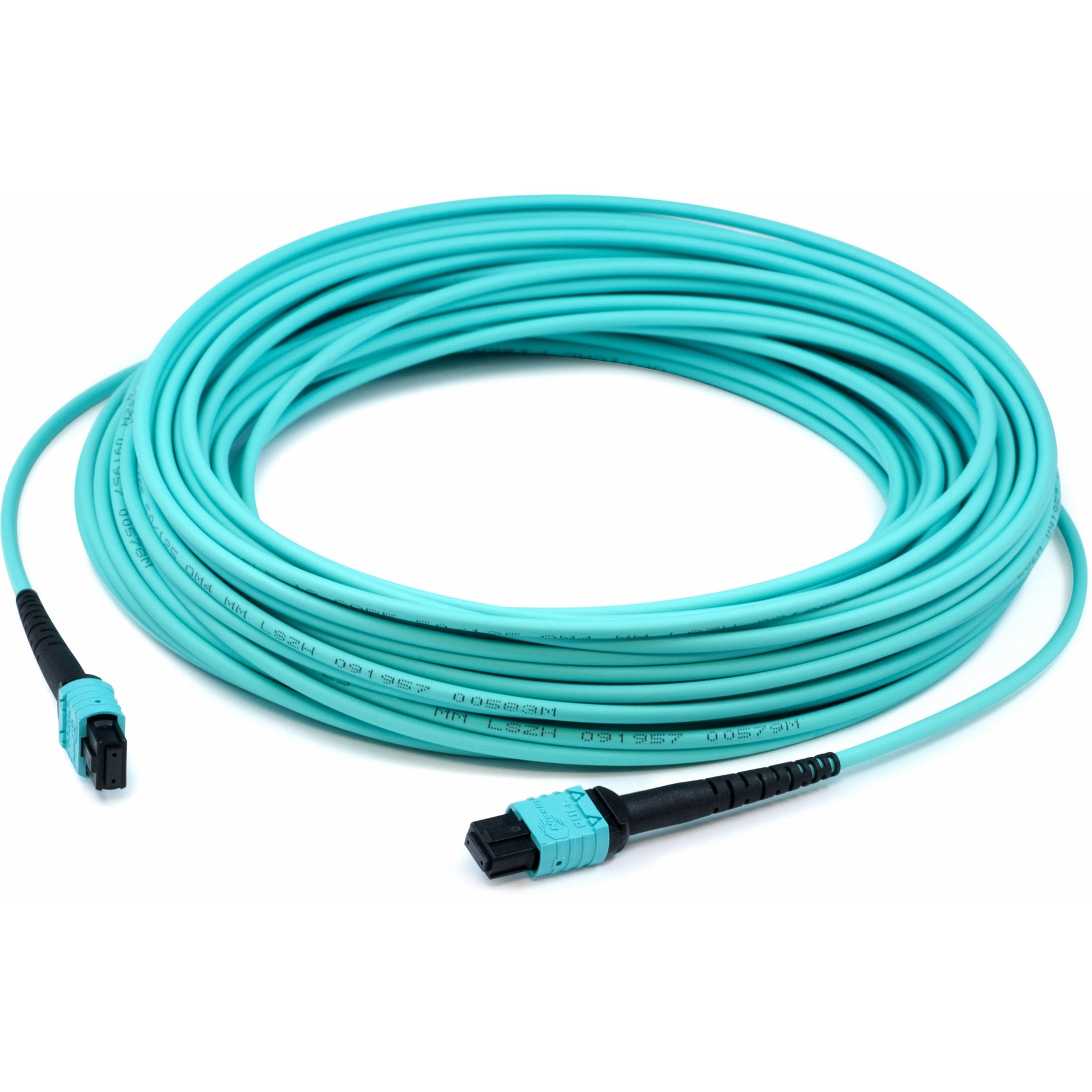 AddOn ADD-MPOMPO-7M5OM4 Fiber Optic Duplex Network Patch Cable, 22.97 ft, Aqua