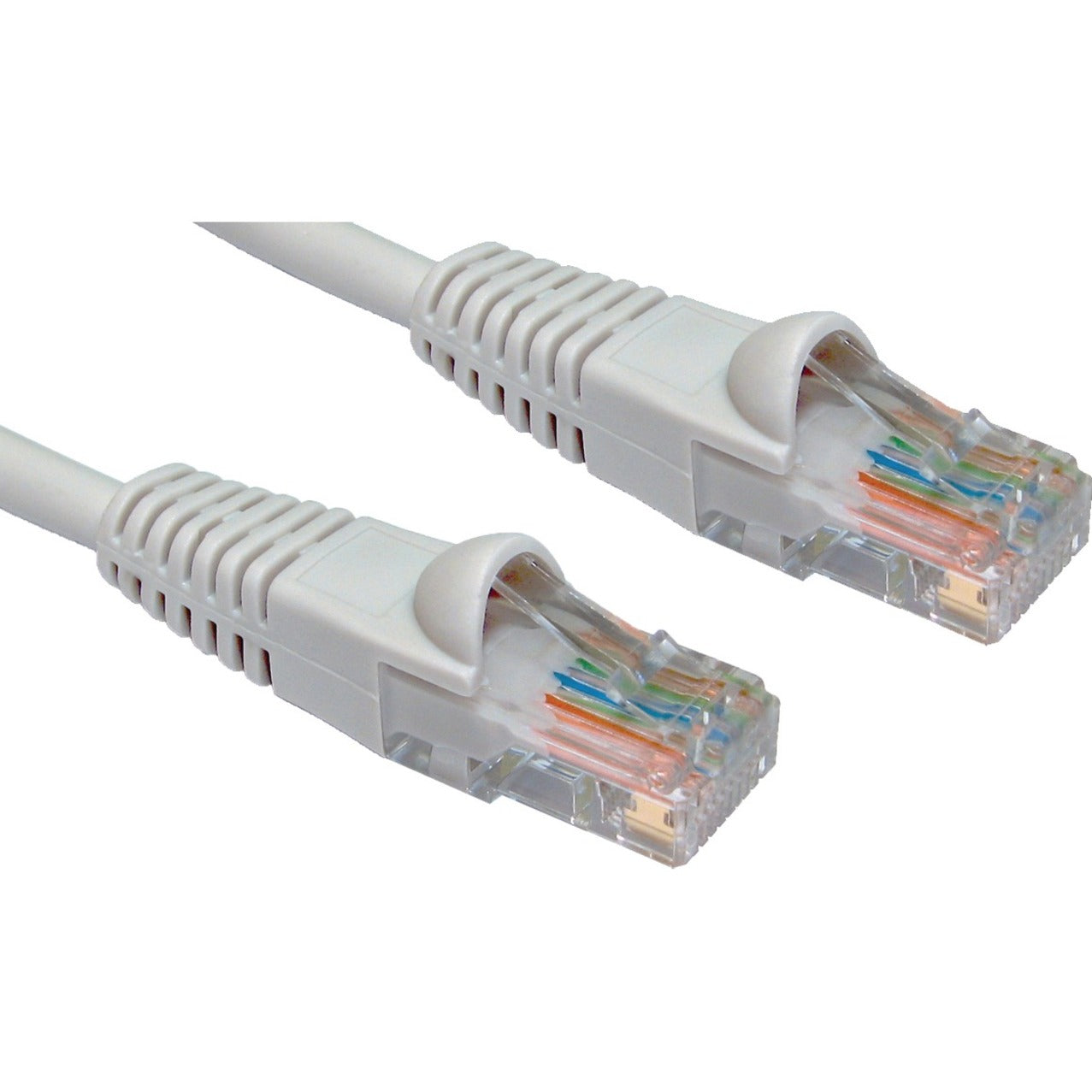 W Box C5EGY10 Cat.5e Patch Network Cable, 10 ft, Molded, Strain Relief, Snagless, Gray