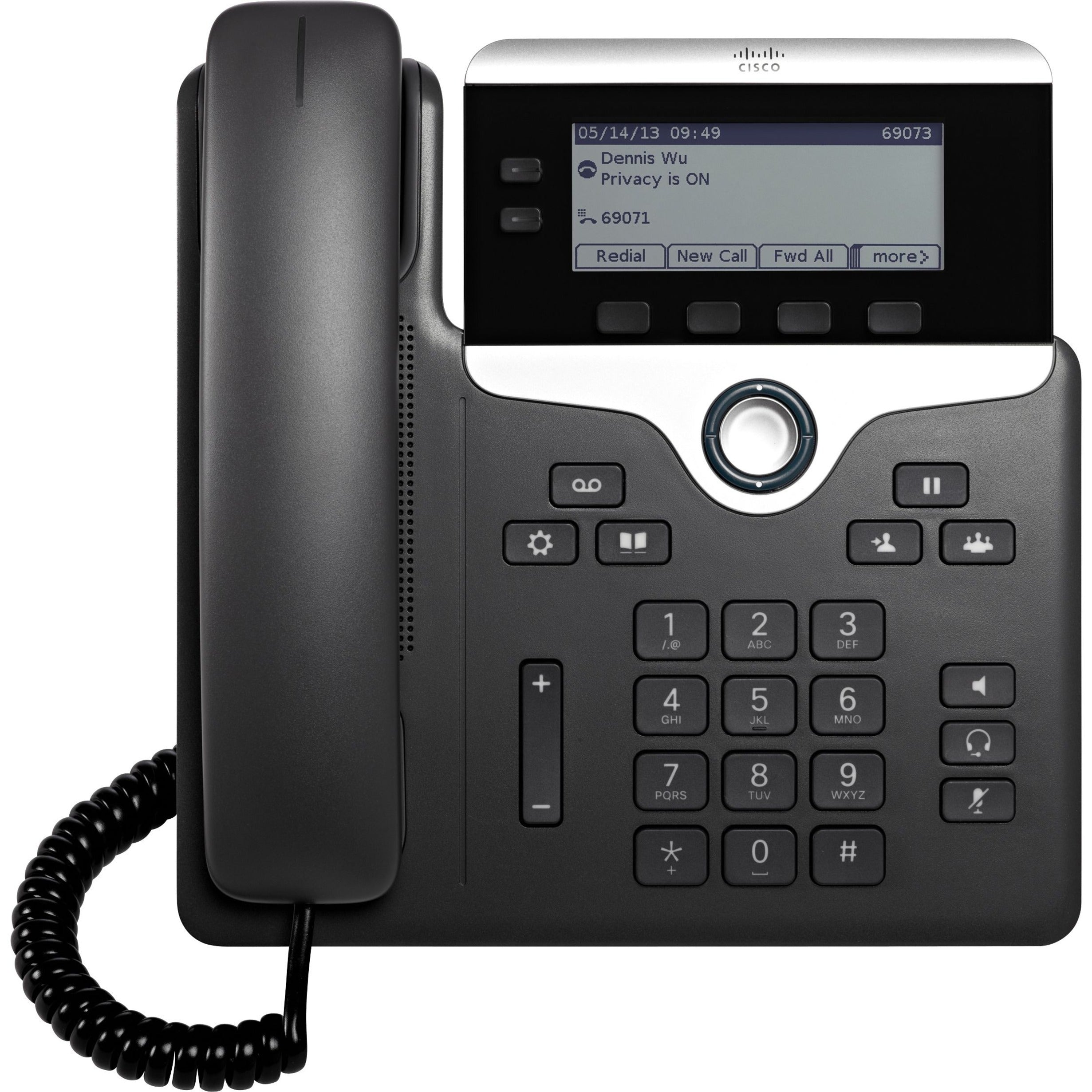 Cisco CP-7821-3PCC-K9= 7821 IP Phone, 2-Line VoIP, Speakerphone, Black