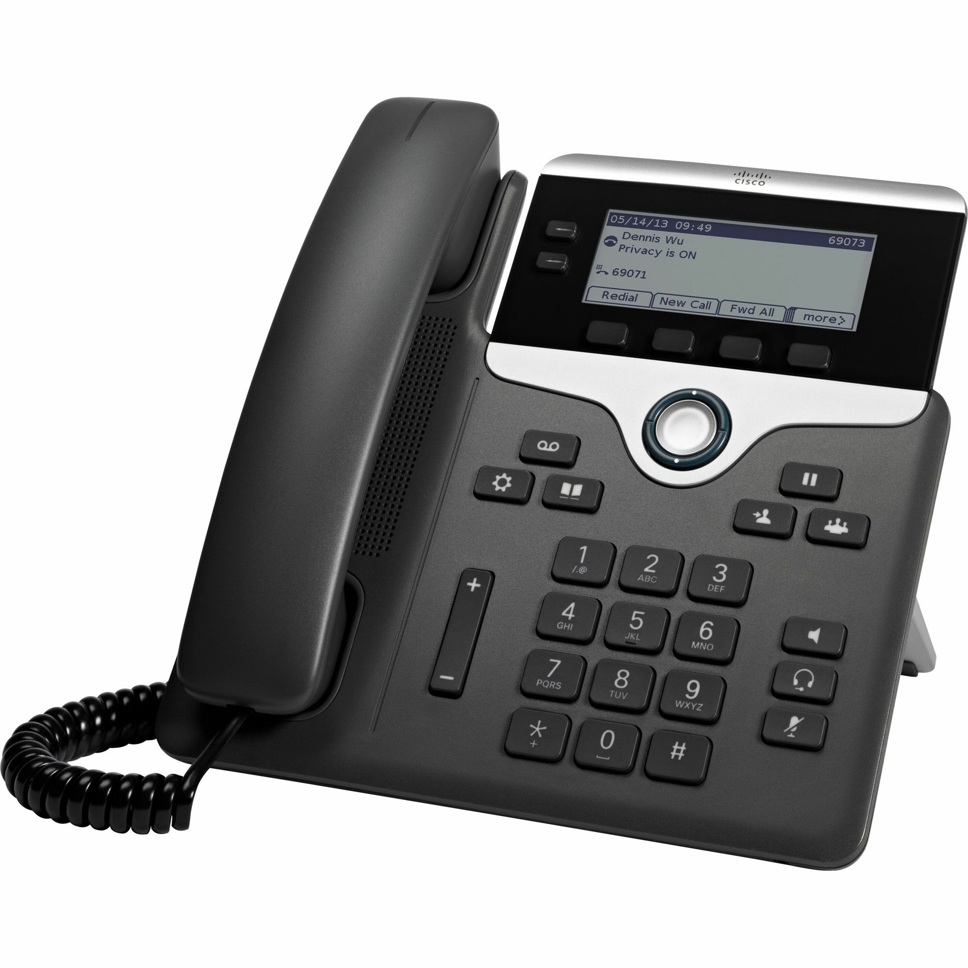 Cisco CP-7821-3PCC-K9= 7821 IP Phone, 2-Line VoIP, Speakerphone, Black