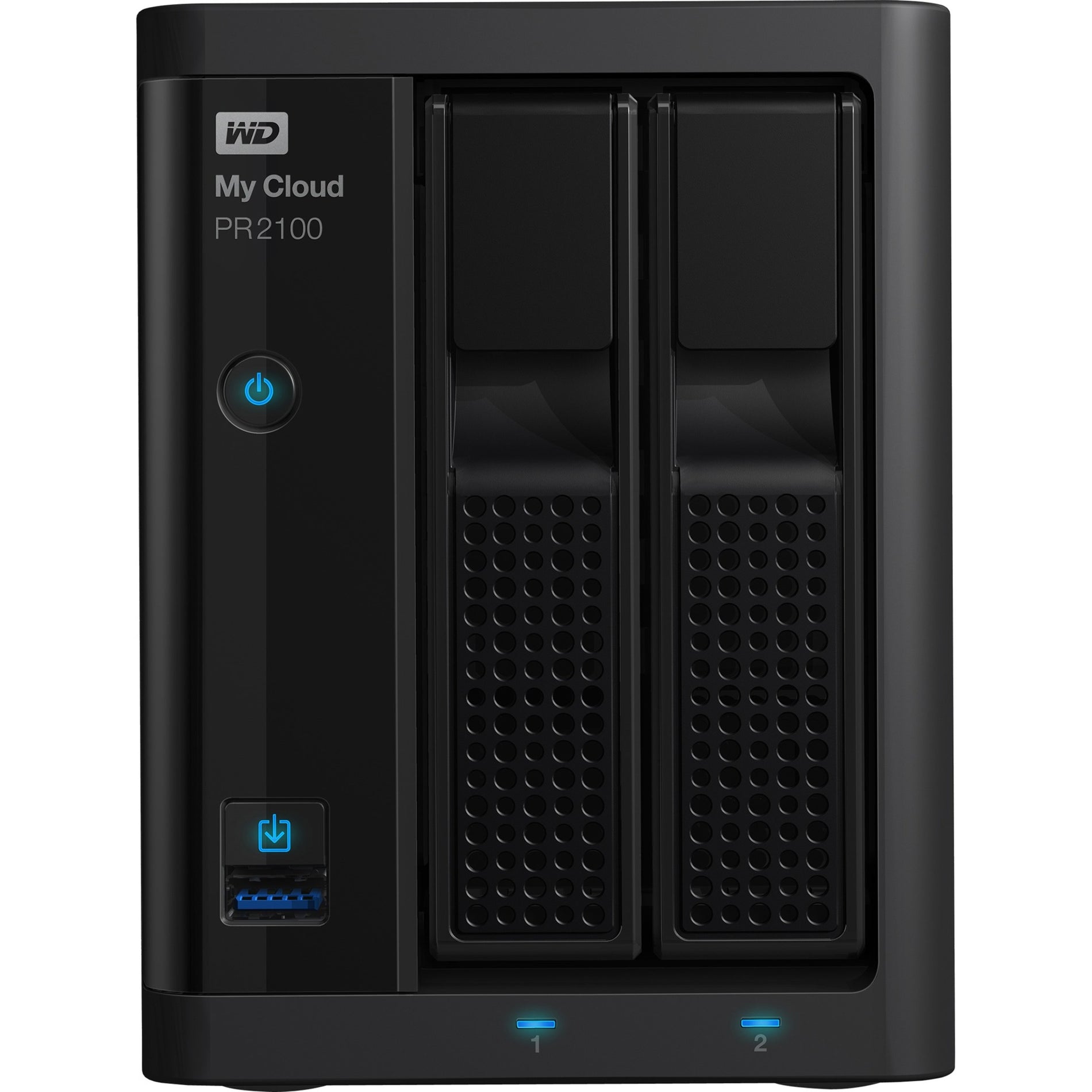 WD WDBBCL0160JBK-NESN 16TB My Cloud PR2100 Pro Series Media Server with Transcoding, NAS - Network Attached Storage
