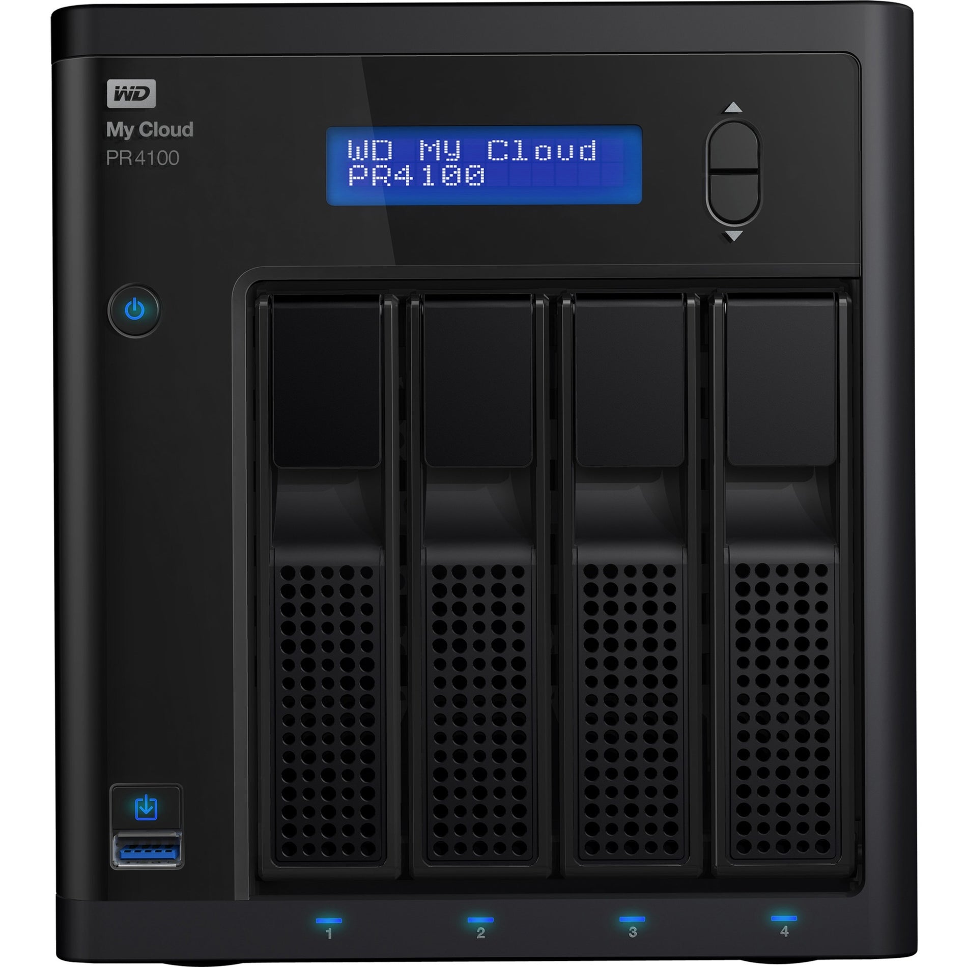 WD WDBNFA0080KBK-NESN My Cloud PR4100 Pro Series Media Server, 8TB NAS with Transcoding