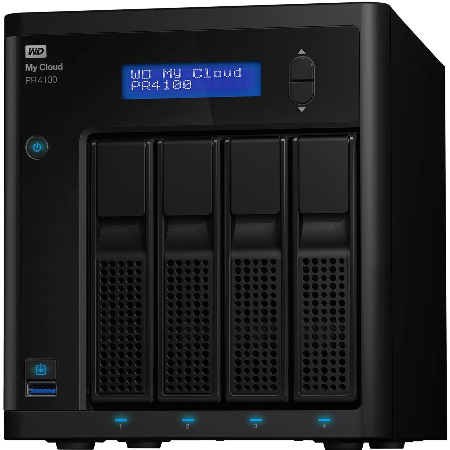 WD WDBNFA0080KBK-NESN My Cloud PR4100 Pro Series Media Server, 8TB NAS with Transcoding