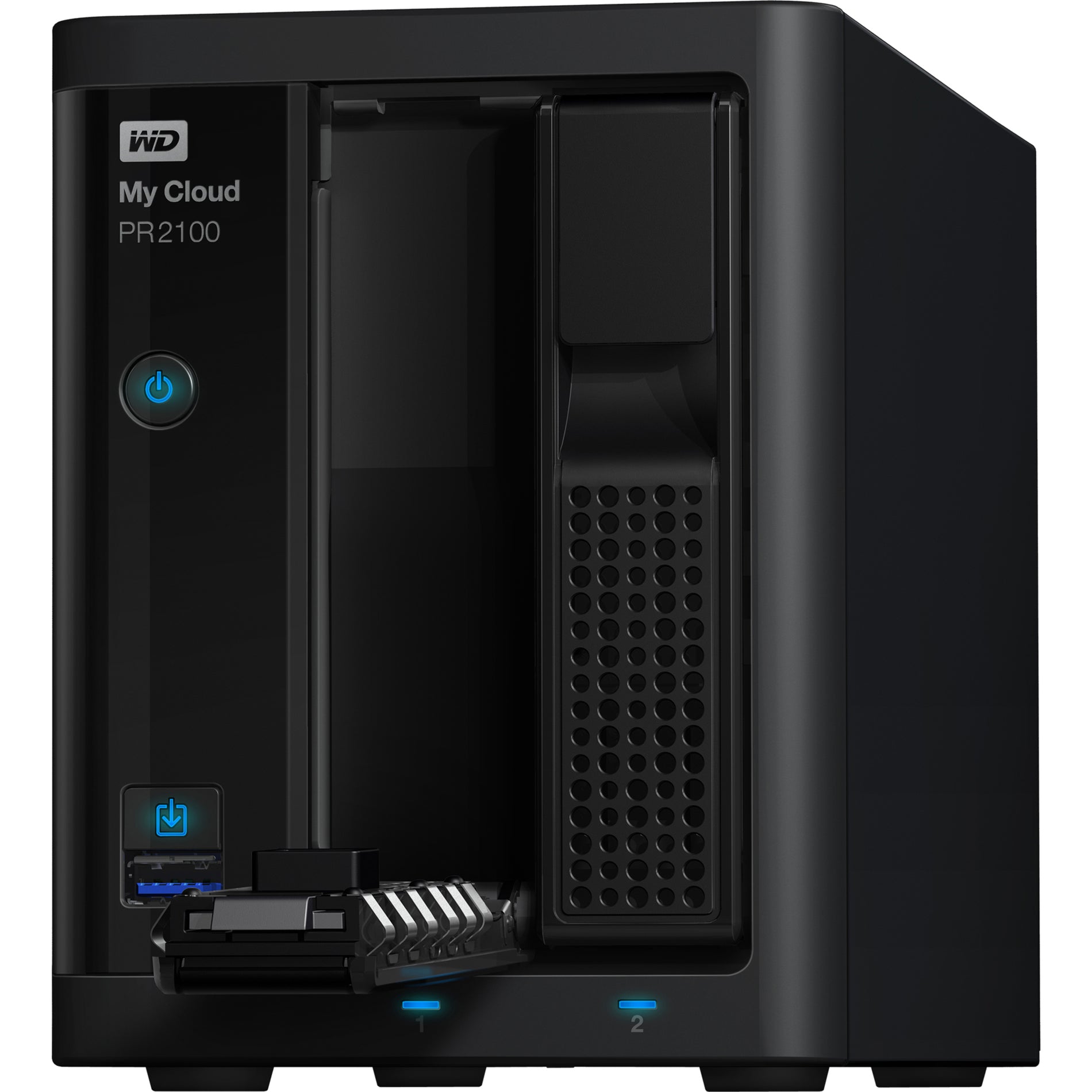 WD WDBBCL0040JBK-NESN 4TB My Cloud PR2100 Pro Series Media Server with Transcoding, NAS - Network Attached Storage