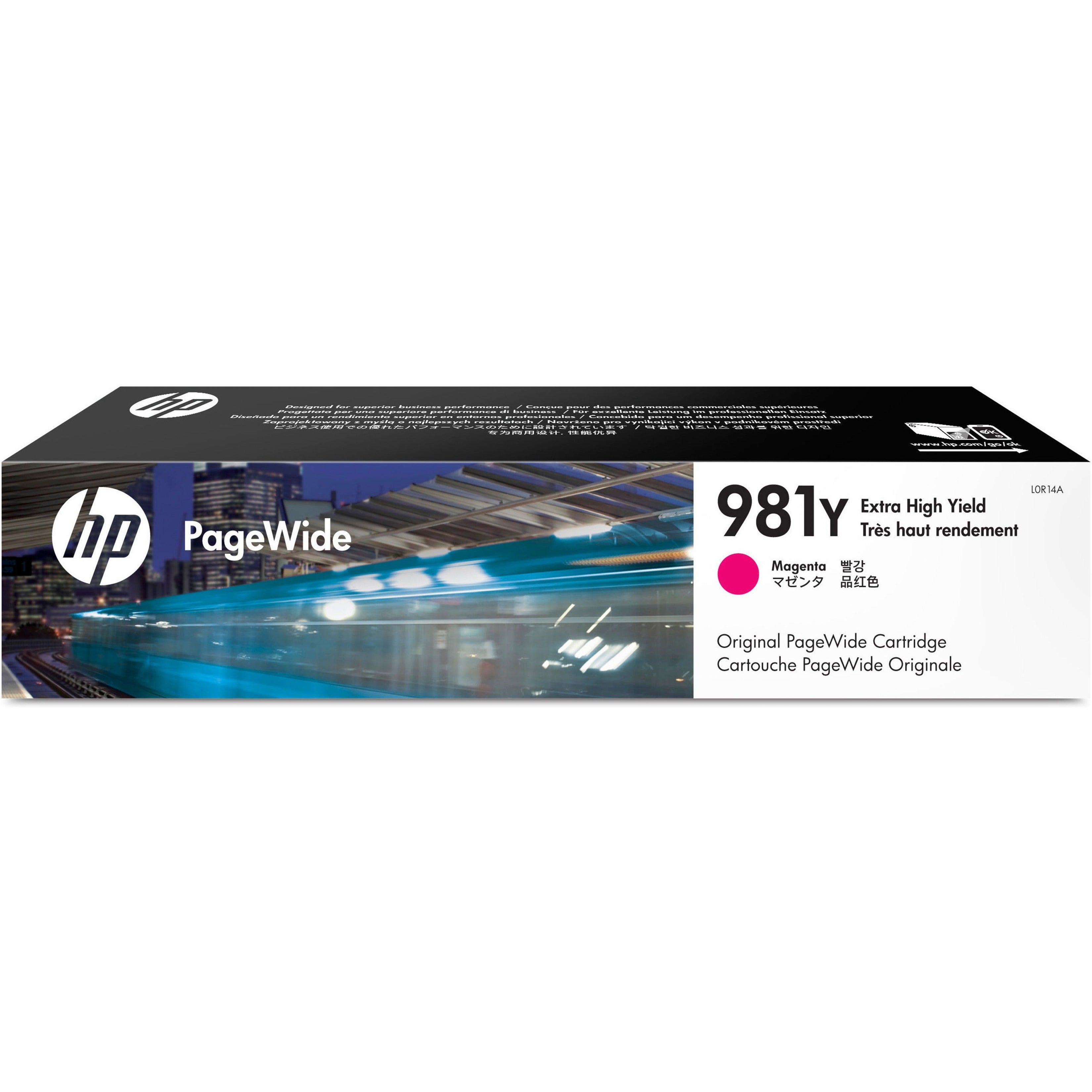 HP L0R14A 981Y PageWide Printer Cartridge, Magenta, 16,000 Page Yield