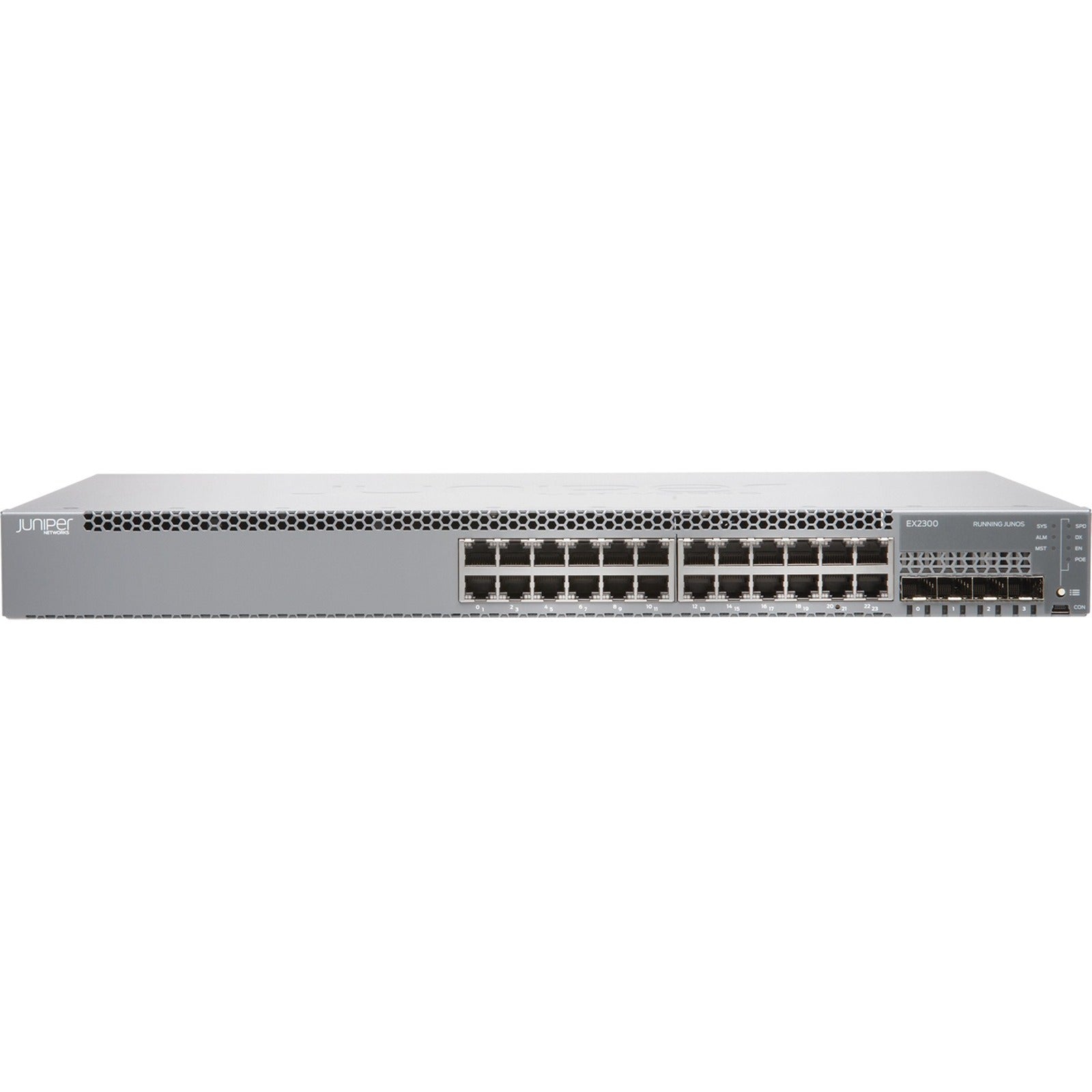 Juniper EX2300-24T-DC EX2300 Ethernet Switch, 24 Port Gigabit Ethernet Network, 4 Port 10 Gigabit Ethernet Uplink