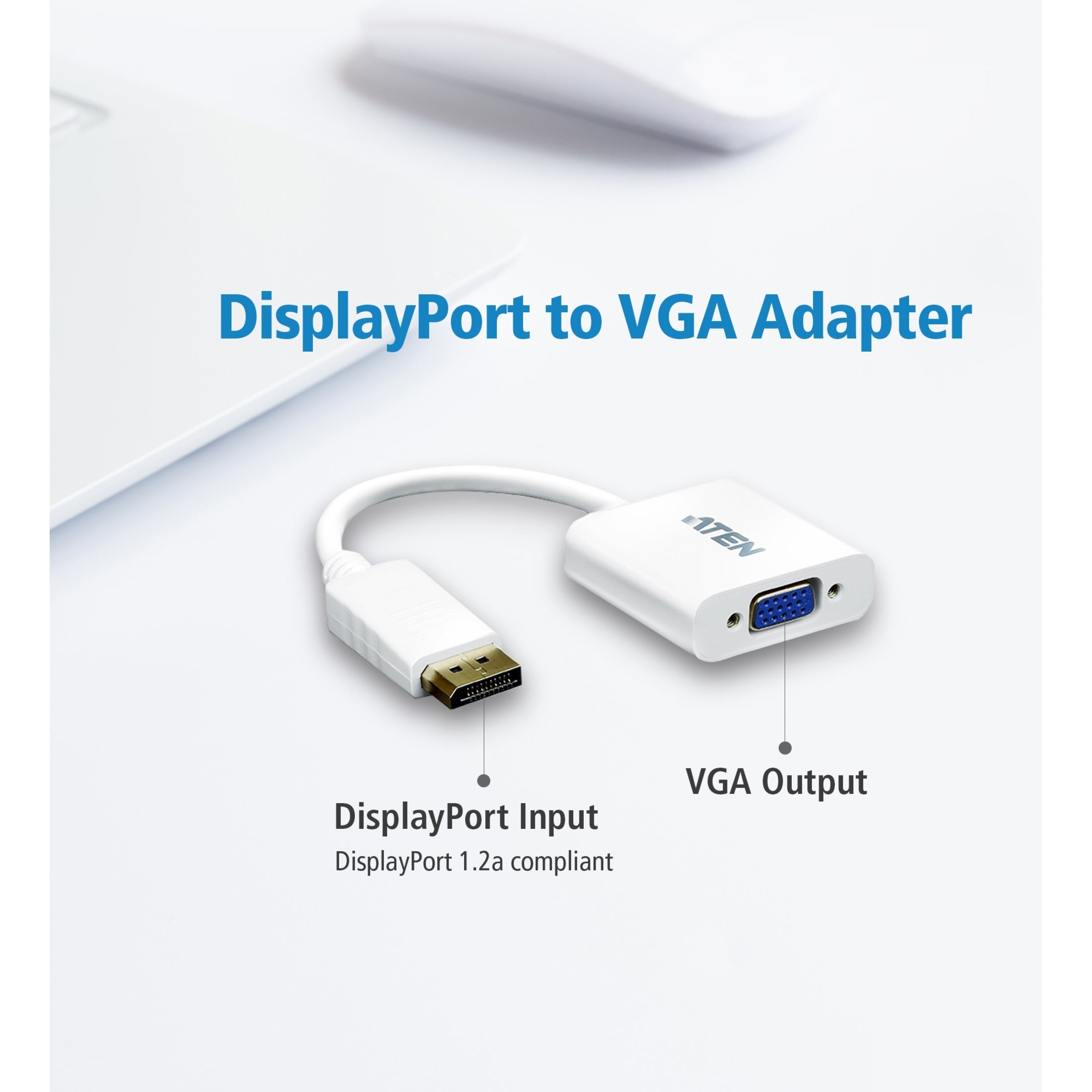 ATEN VC925 DisplayPort to VGA Adapter, High Performance WUXGA