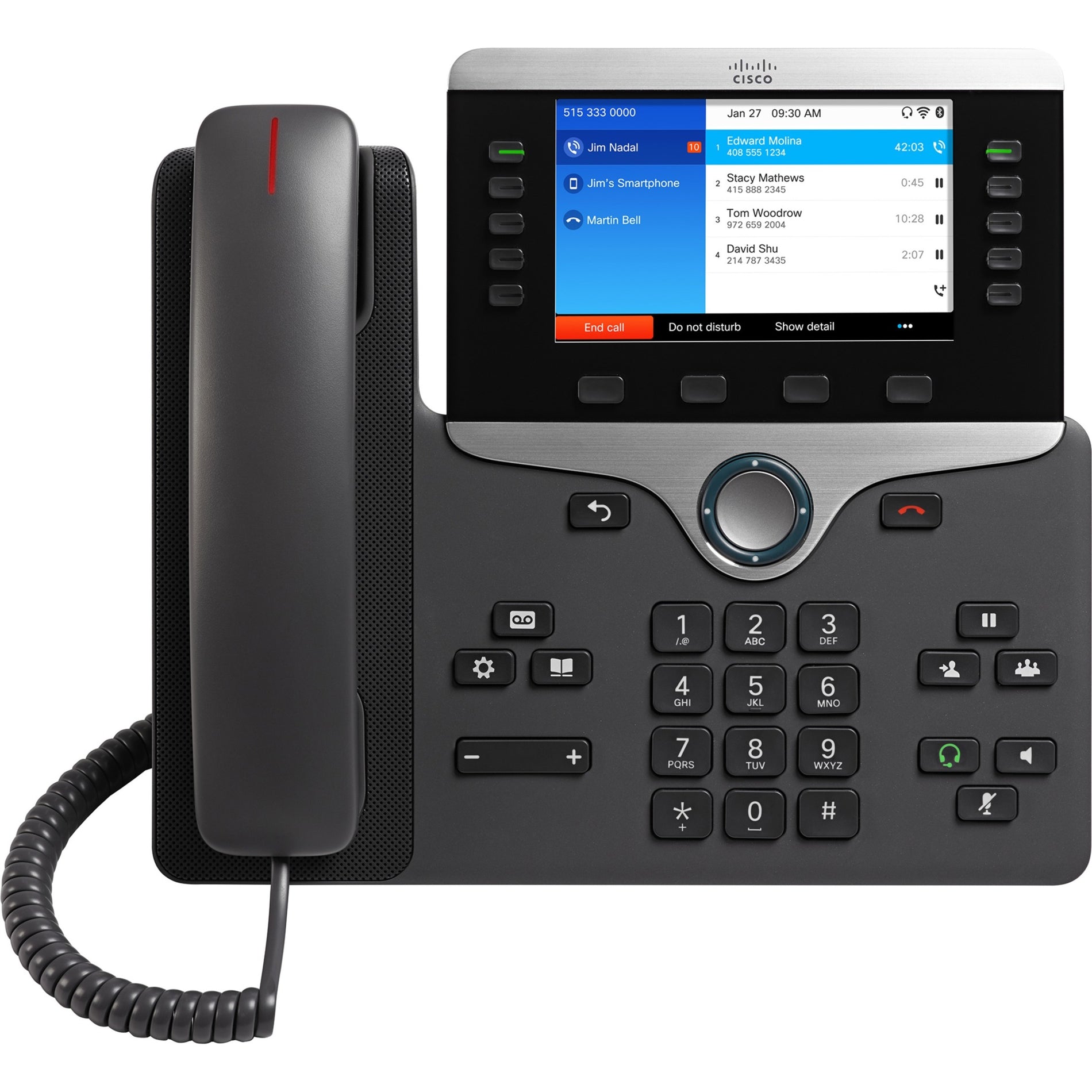 Cisco CP-8861-3PCC-K9= IP Phone 8861 for 3rd Party Call Control, Color Display, Wi-Fi, 5 Phone Lines