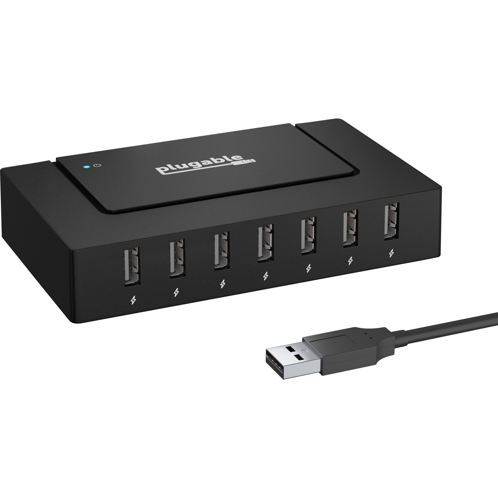 Plugable USB2-HUB7BC USB 2.0 7-Port High Speed Charging Hub, Fast Charging for Multiple Devices [Discontinued]