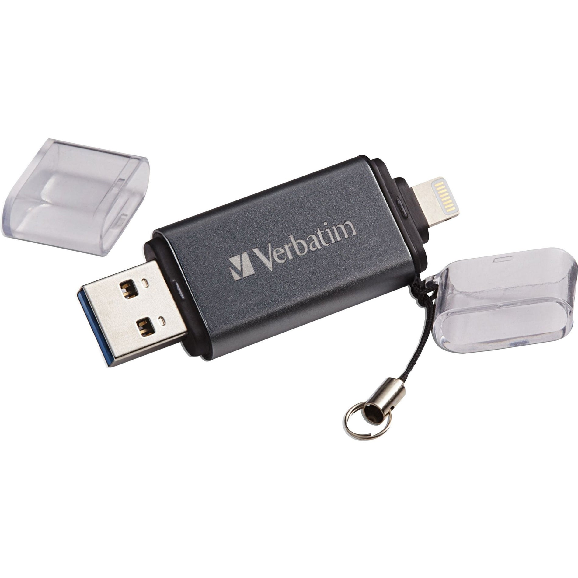 Verbatim 49304 Store 'n' Go Dual Flash Drive, 16GB Graphite