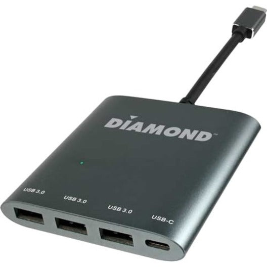 DIAMOND USB3CDPD3H USB 3.1 Gen1 Type C to USB 3.0 Type A 3 port HUB, 4 USB Ports, Compact Design