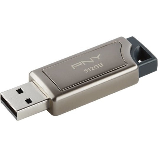 PNY P-FD512PRO-GE PRO Elite USB 3.2 (Gen 1) Type A Flash Drive, 512GB Storage, Capless, Gray