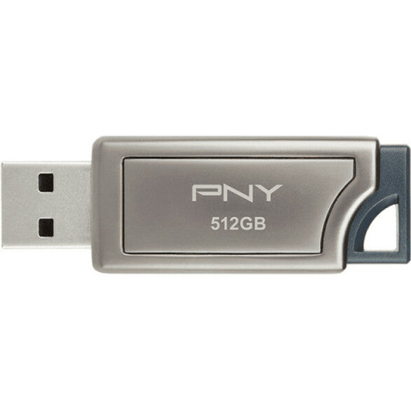 PNY P-FD512PRO-GE PRO Elite USB 3.2 (Gen 1) Type A Flash Drive, 512GB Storage, Capless, Gray