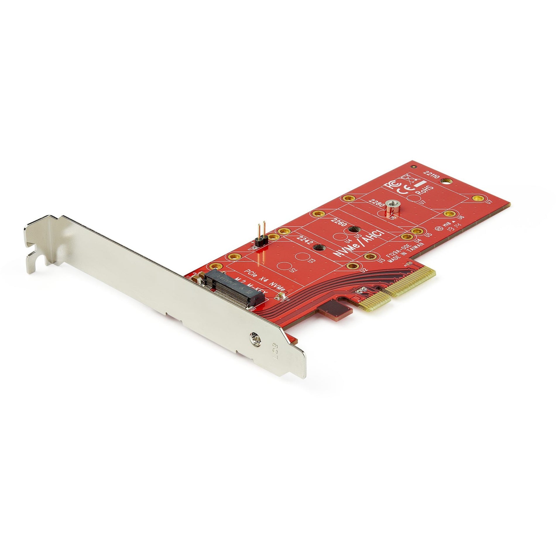 StarTech.com PEX4M2E1 x4 PCI Express to M.2 PCIe SSD Adapter - M.2 NVMe or ACHI Adapter Card, Easy SSD Installation